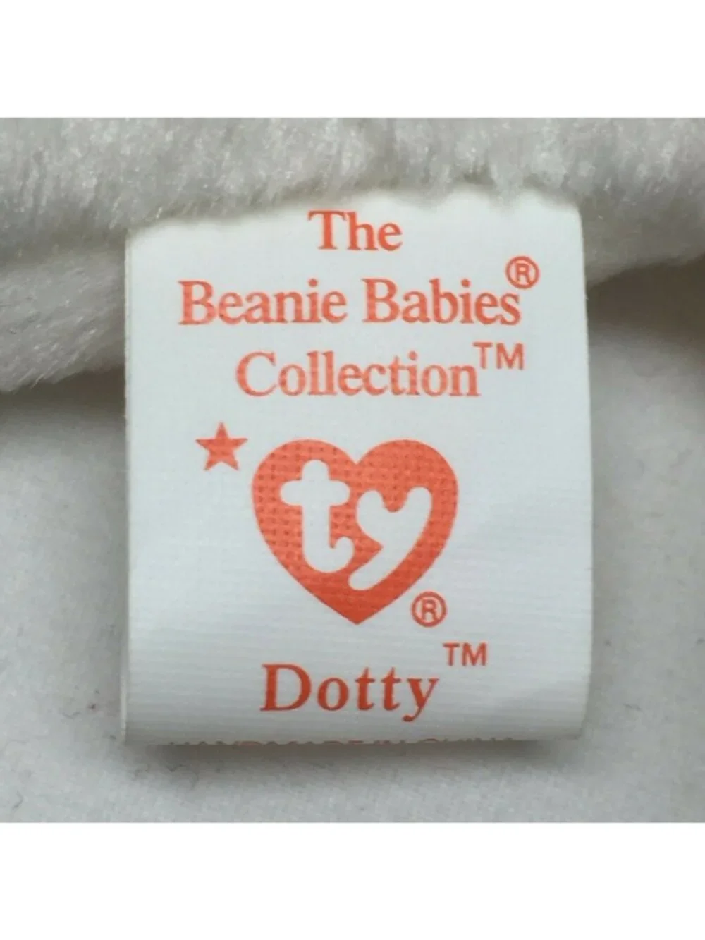 Ty Beanie Baby Dotty Dog Plush Stuffed Animal Retired With Tag October 17 1996